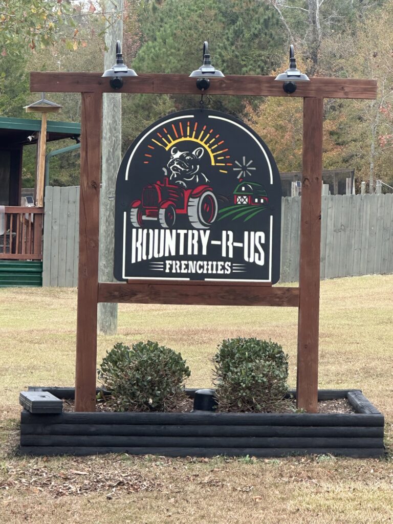 Kountry R Us Frenchies sign